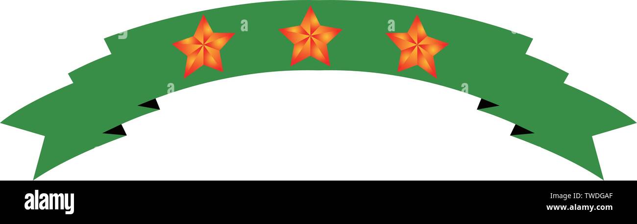 This is an illustration of a three star title ribbon Stock Vector Image ...