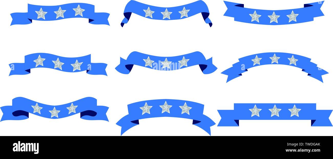 This is an illustration of a three star title ribbon Stock Vector Image ...