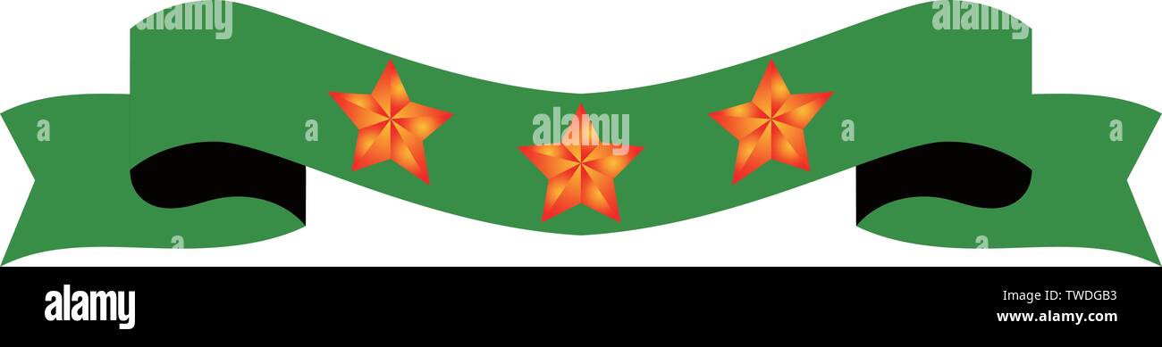 This is an illustration of a three star title ribbon Stock Vector Image ...
