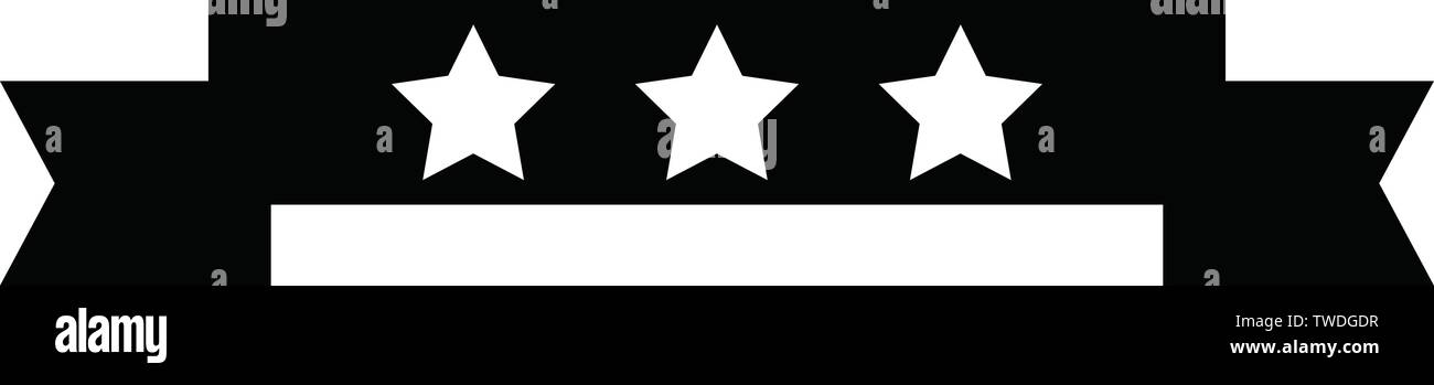 This is an illustration of a three star title ribbon Stock Vector Image ...