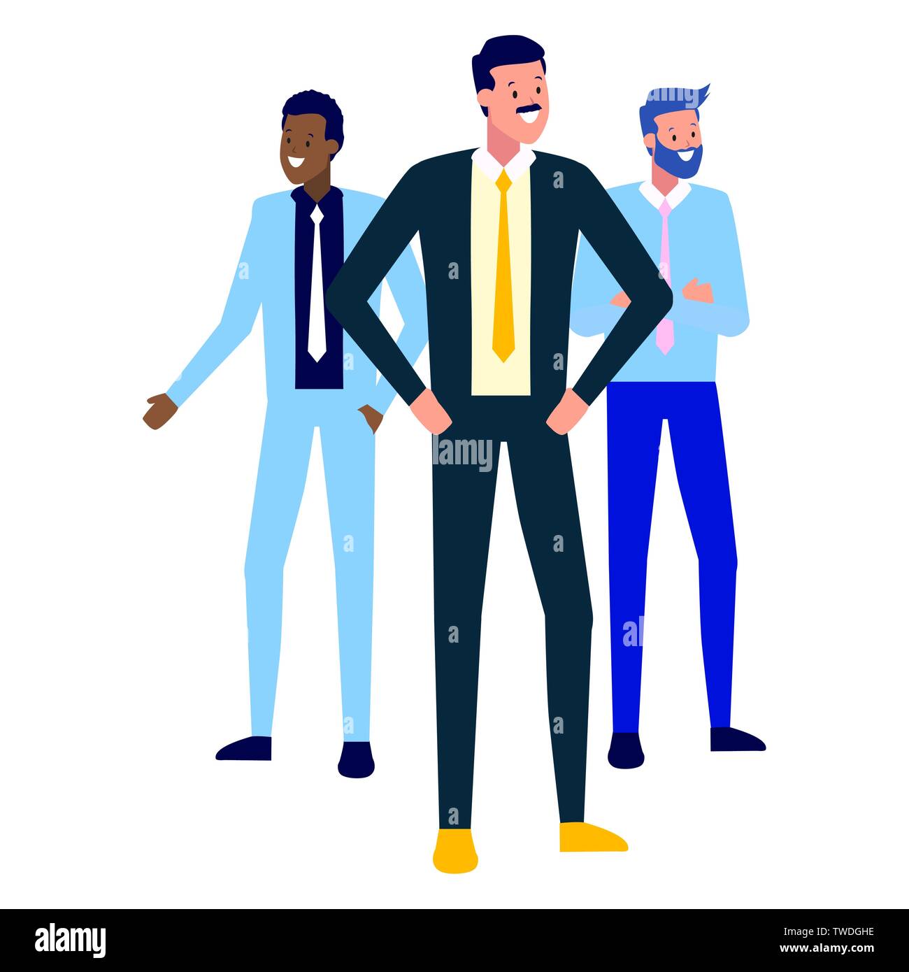 businessmen group team world work vector illustration Stock Vector ...