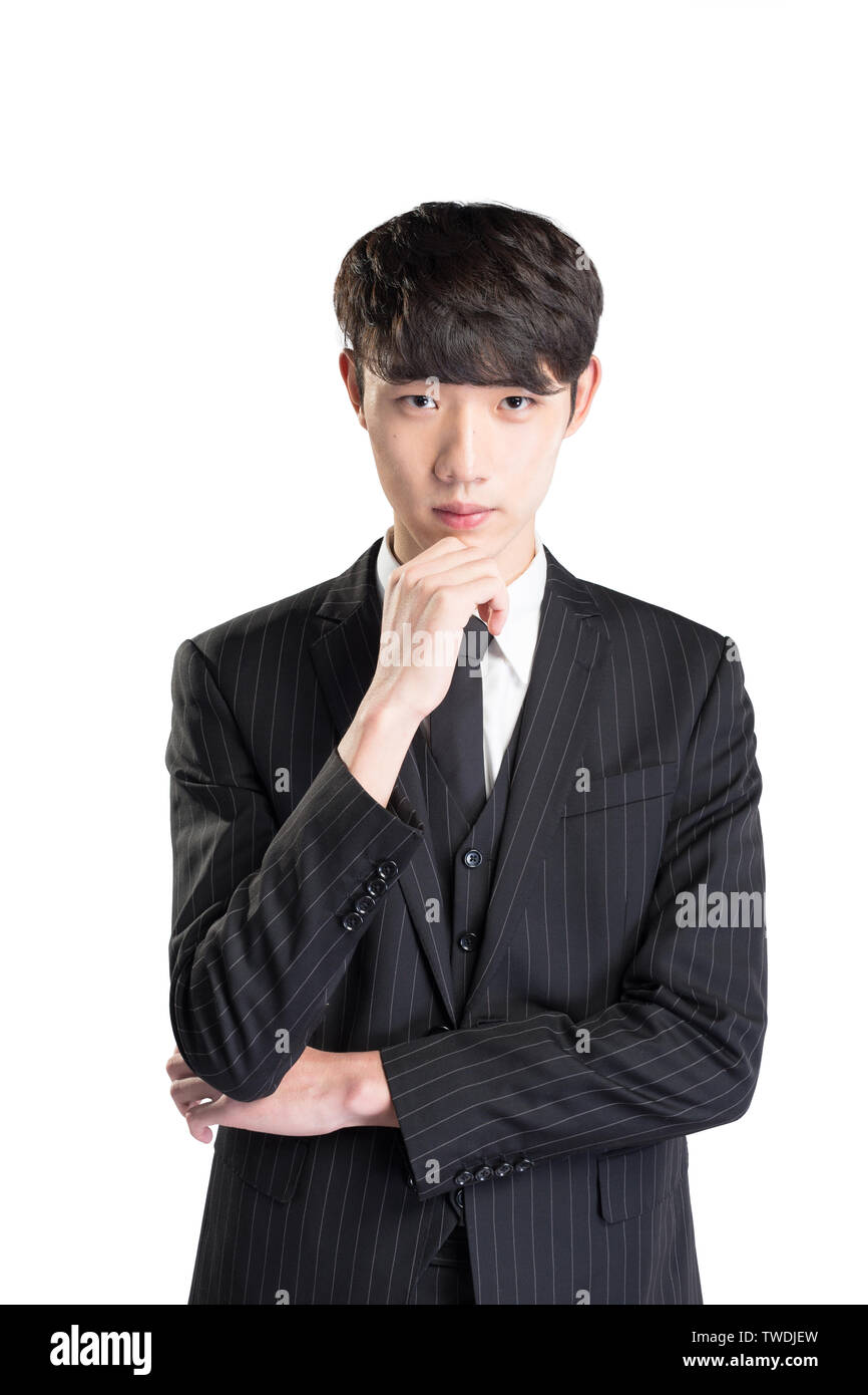 isolated young asian businessman on white background Stock Photo - Alamy