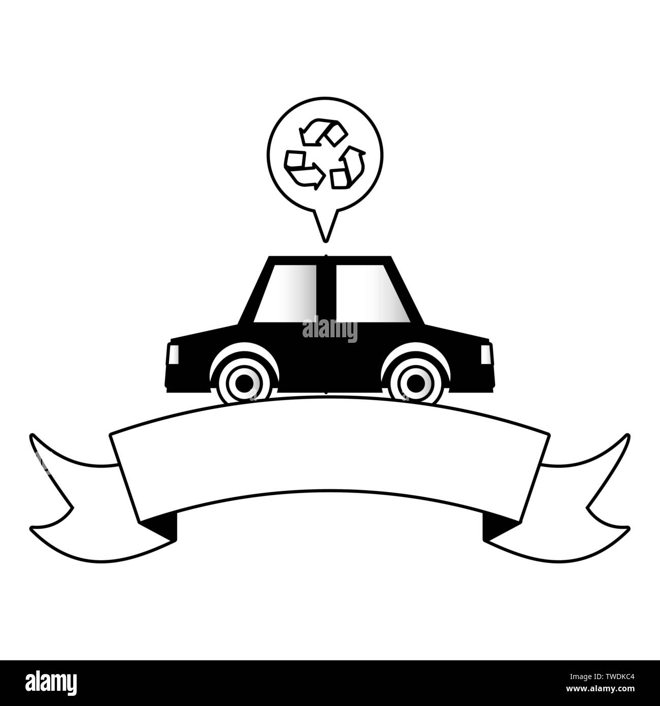 car vehicle transport eco friendly environment vector illustration ...