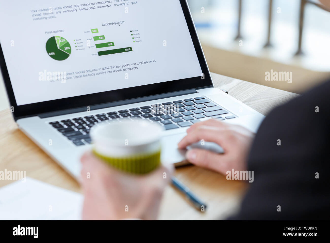 Comment financial reports Stock Photo