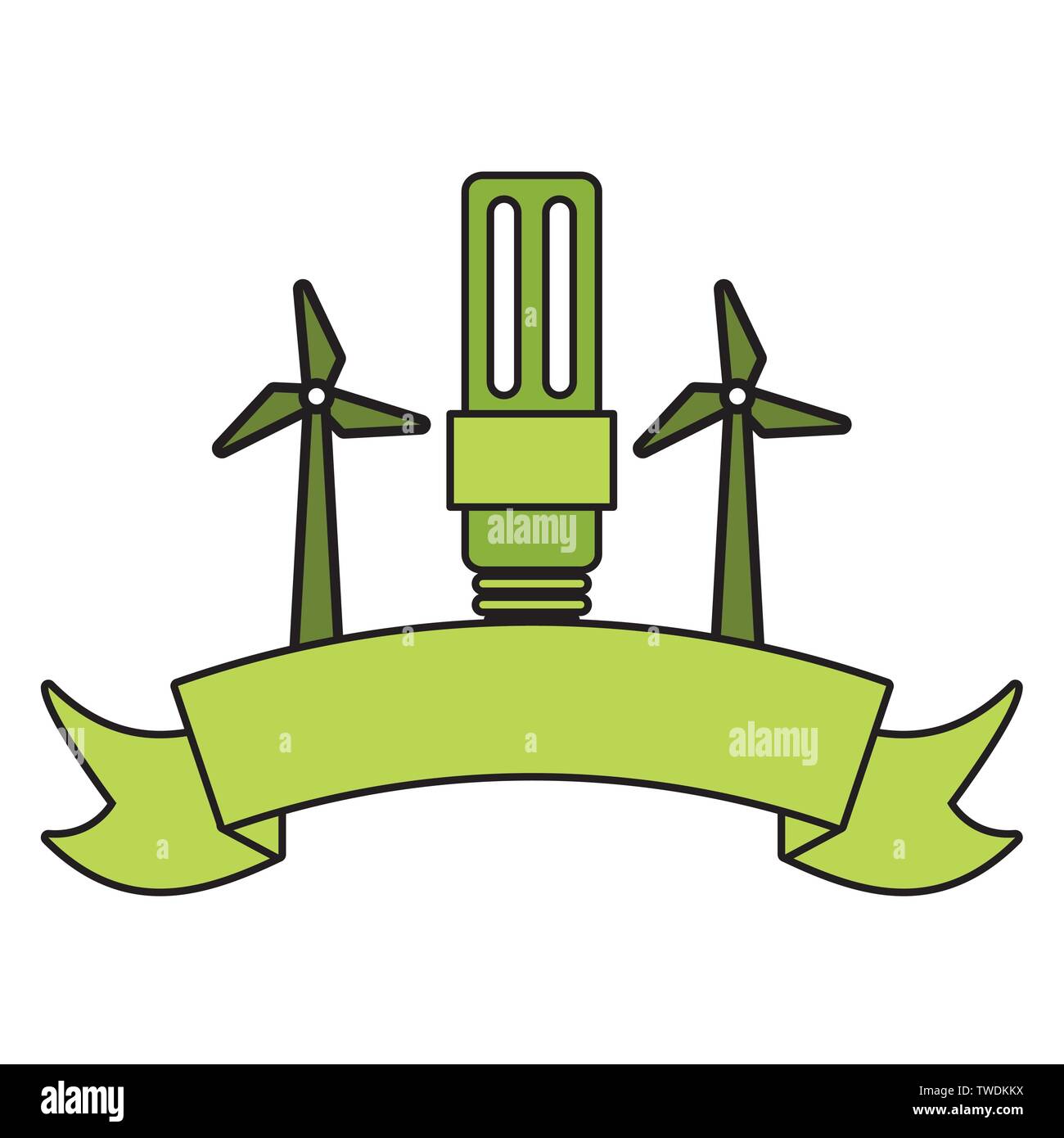 bulb halogen lamp windmill energy eco friendly environment vector