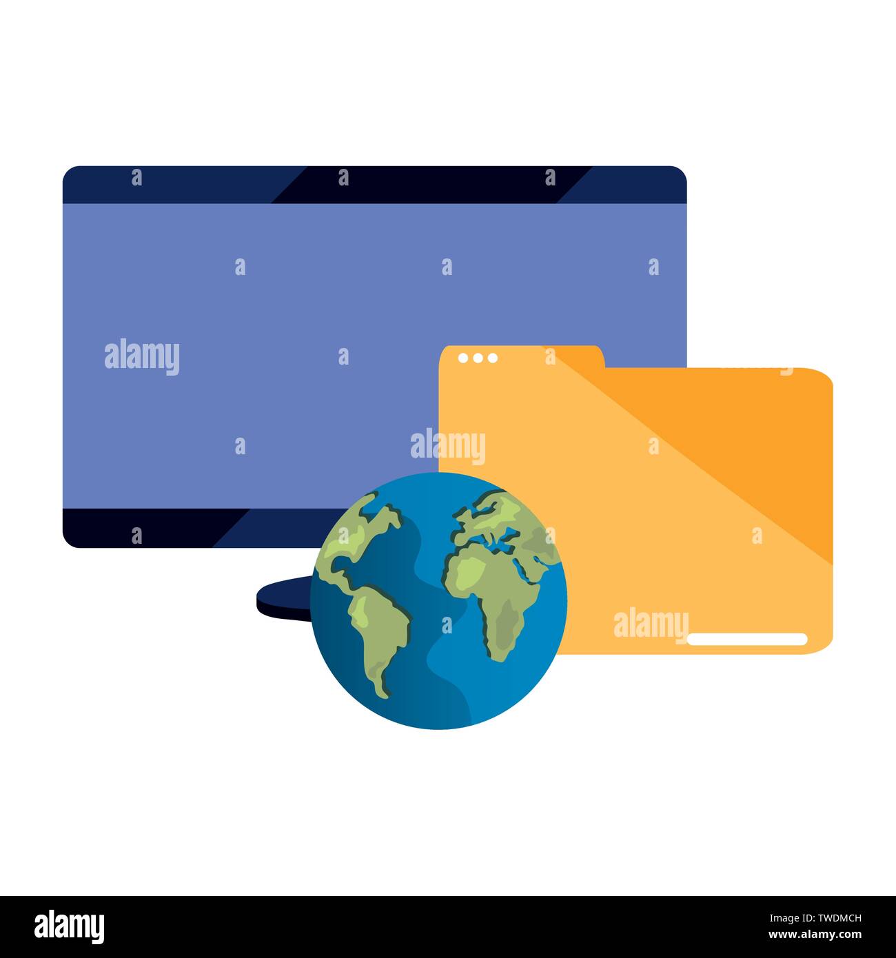 copyright of intellectual digital computer vector illustration design Stock Vector