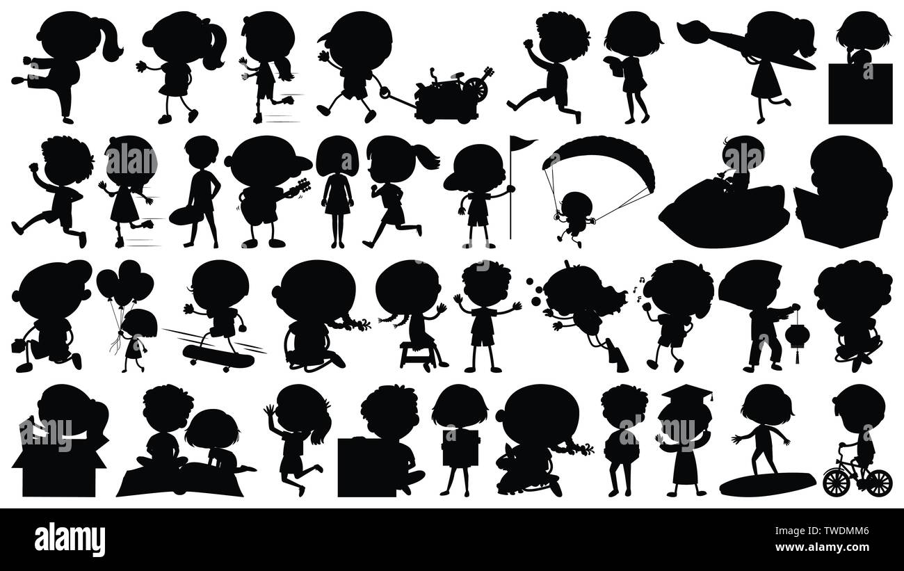 Set of children character illustration Stock Vector Image & Art - Alamy