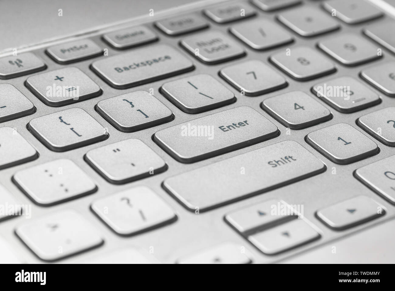 Computer keyboard return key closeup Stock Photo Alamy