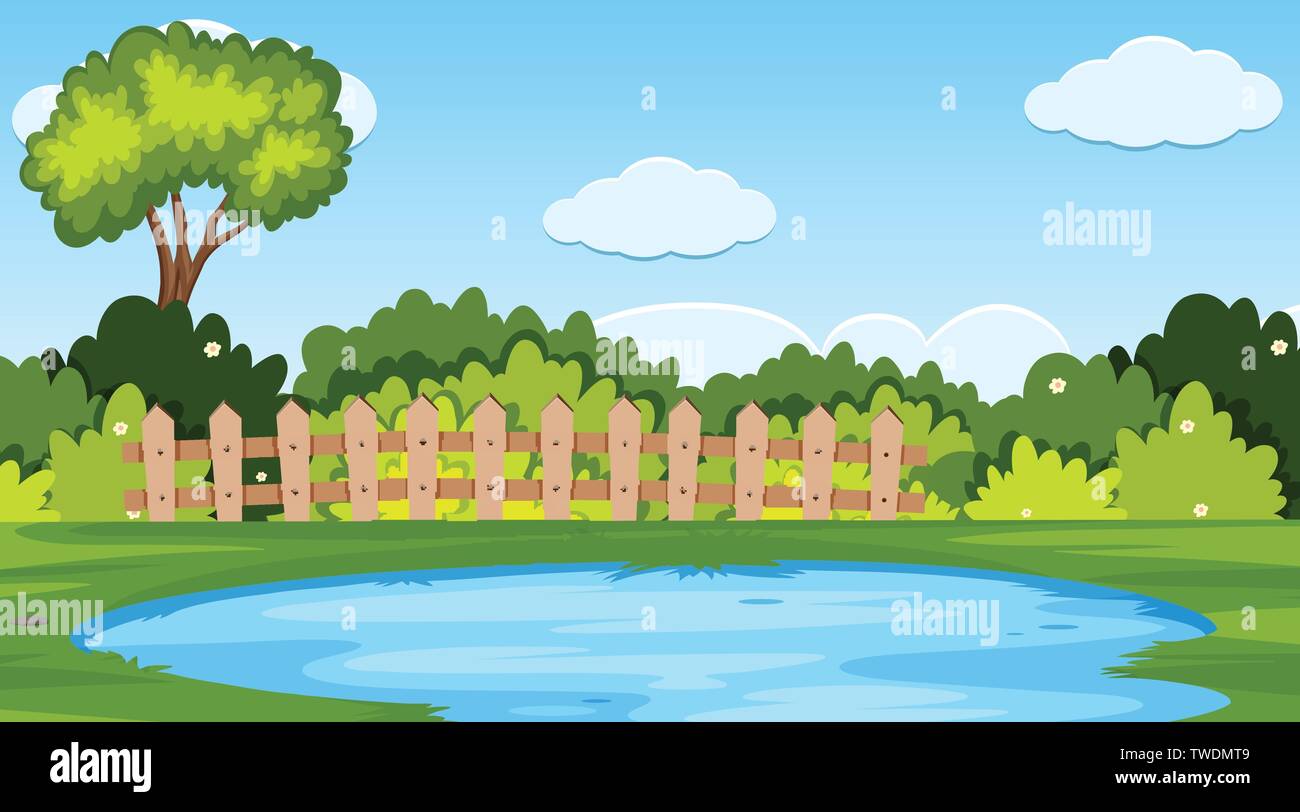 A beautiful nature landscape illustration Stock Vector Image & Art - Alamy