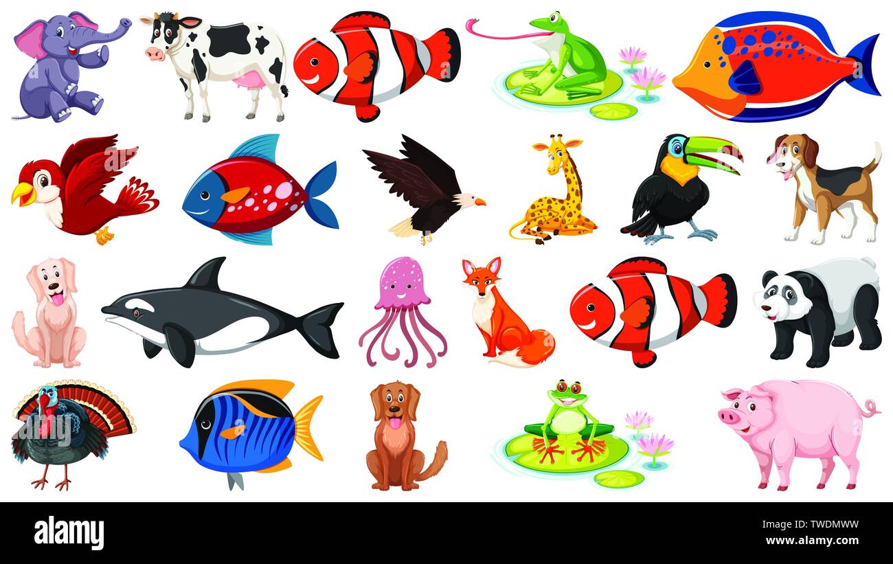 Set of animal character illustration Stock Vector Image & Art - Alamy