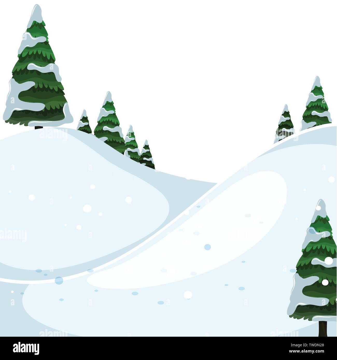 A winter outdoor landscape illustration Stock Vector Image & Art - Alamy