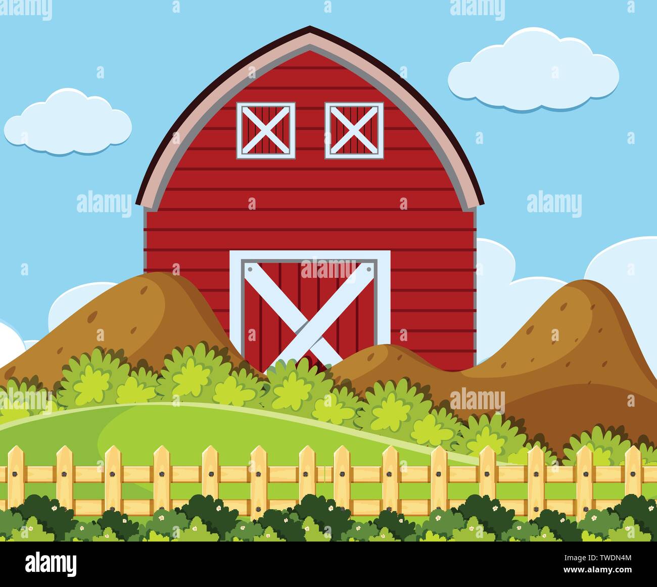 A simple rural house illustration Stock Vector Image & Art - Alamy