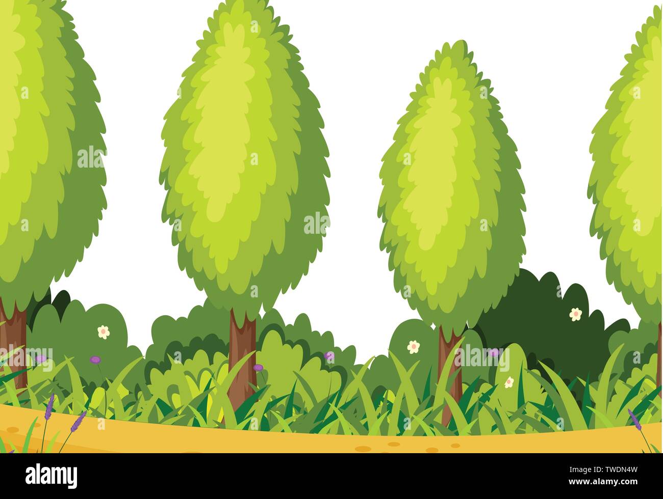 A green nature landscape illustration Stock Vector Image & Art - Alamy