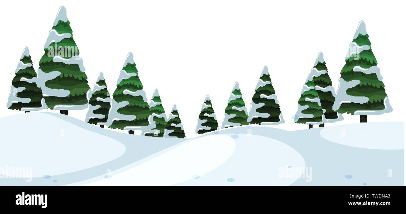 A winter outdoor landscape illustration Stock Vector Image & Art - Alamy