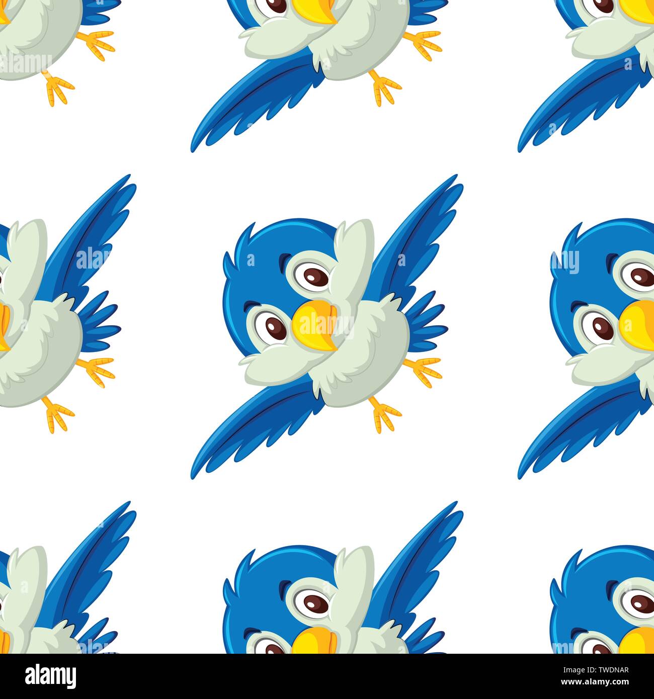 A bird flying seamless background illustration Stock Vector Image & Art ...
