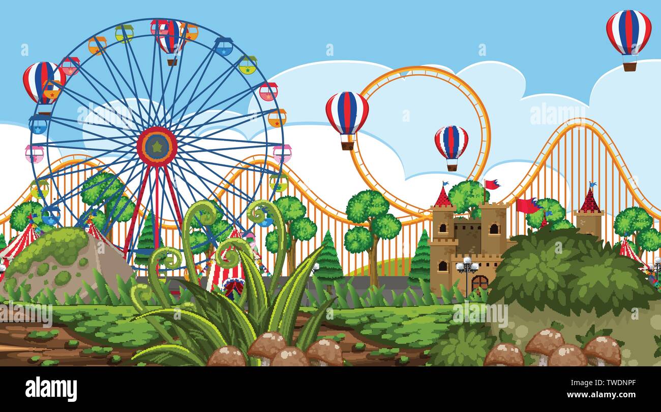 A abandon funfair vector illustration Stock Vector Image & Art - Alamy