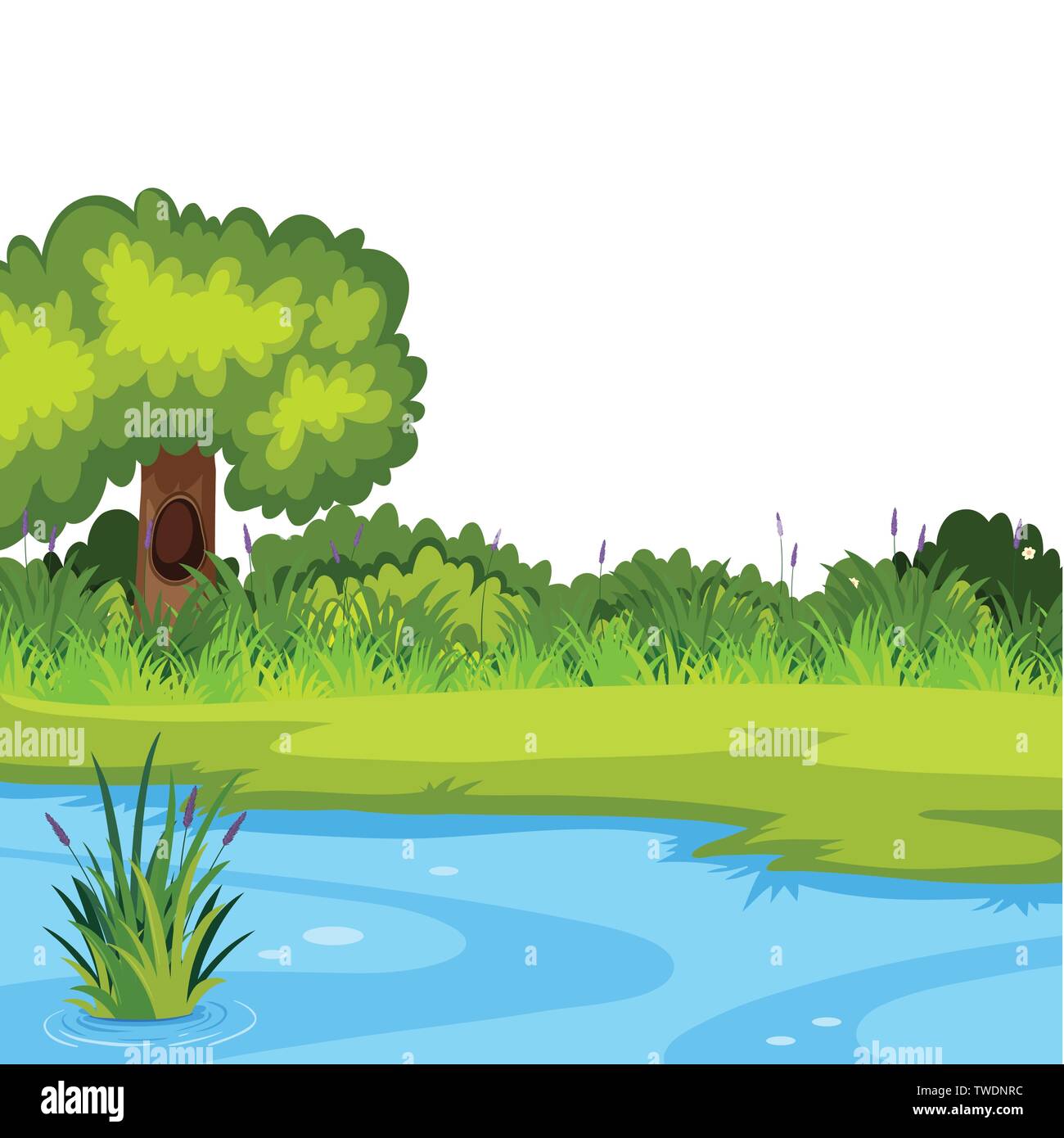 A nature river template illustration Stock Vector Image &amp; Art - Alamy