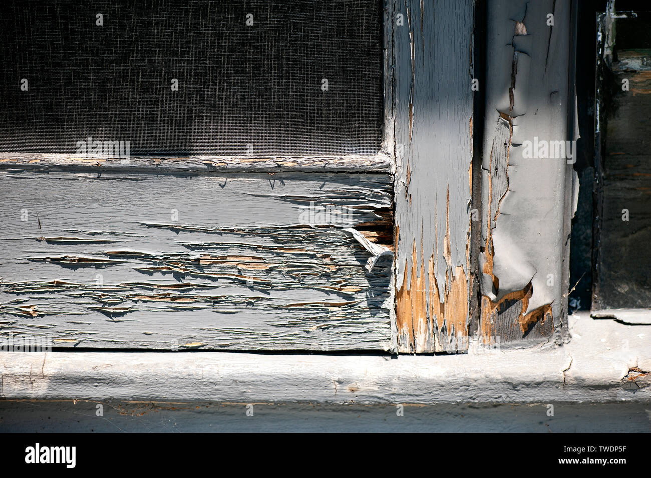 dryrotted window sash Stock Photo Alamy