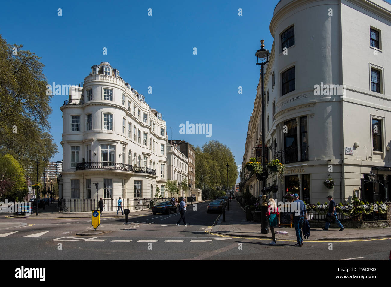 The Hyde Park Estate, residential district in the Paddington area, London, England, U.K. Stock Photo