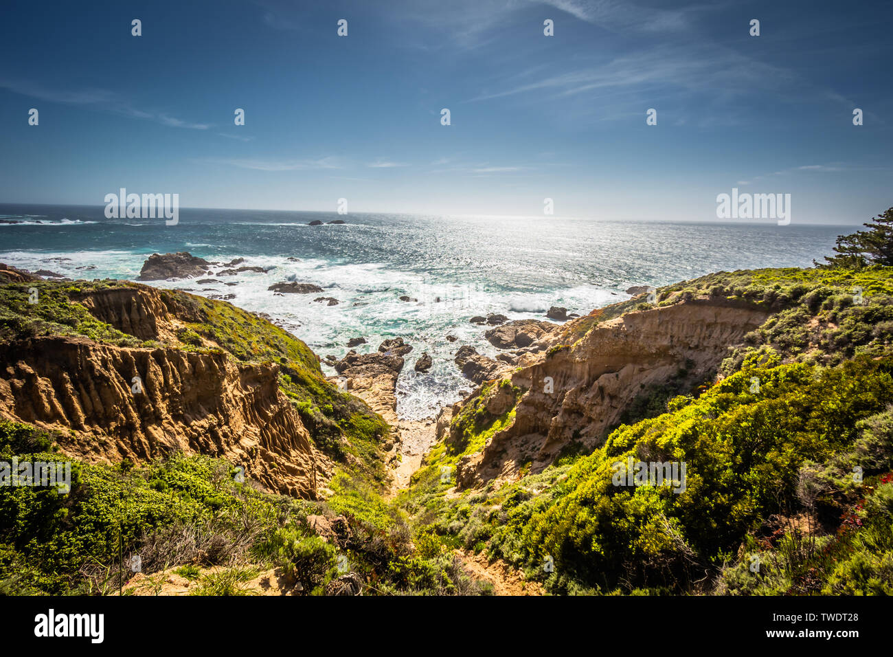 Landscape along Highway 1, Big Sur, California Stock Photo - Alamy