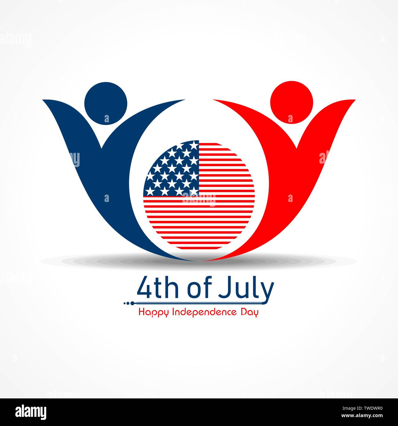 Greeting for Happy Independence Day of United States 4th July Stock ...