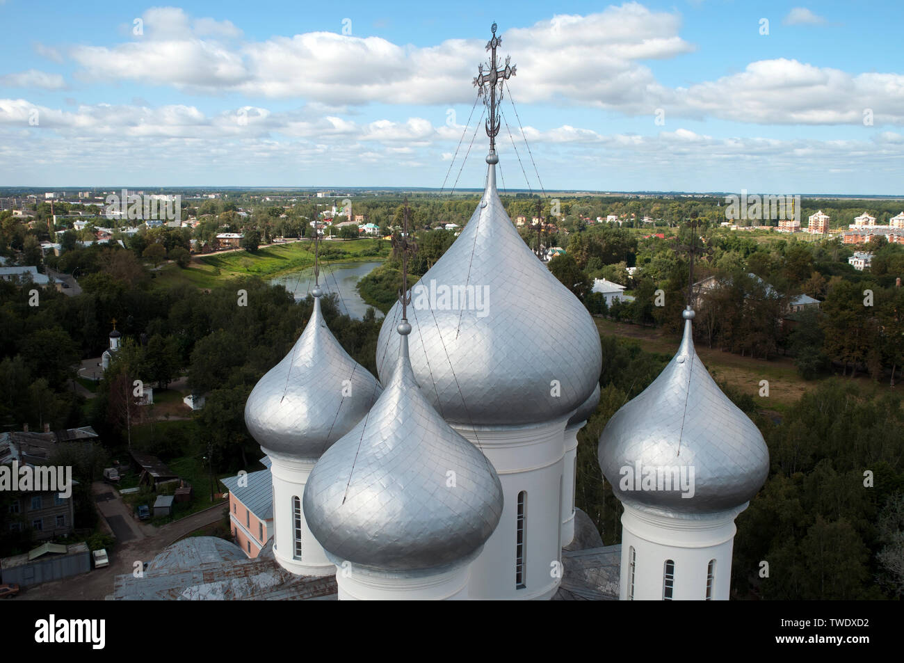 Vologda Russia, domes of the Saint Sophia Cathedral a Russian Orthodox ...