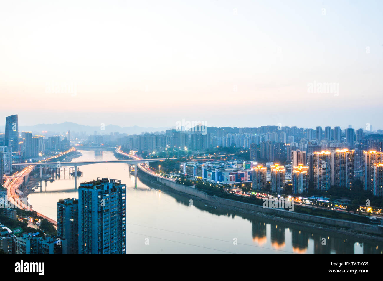 Jialing River in the evening Stock Photo - Alamy