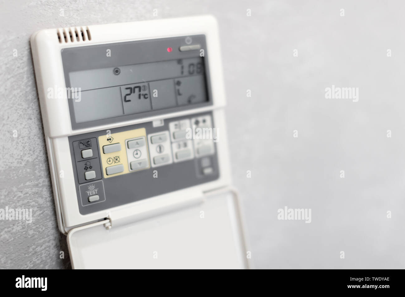 Air Conditioner Remote Control in a hotel room Stock Photo - Alamy