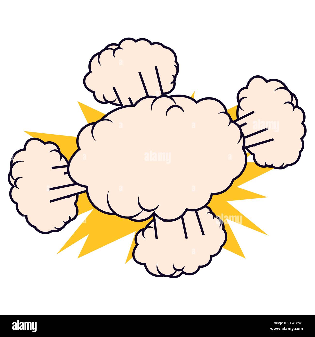 cloud explosion comic pop art retro vector illustration Stock Vector ...