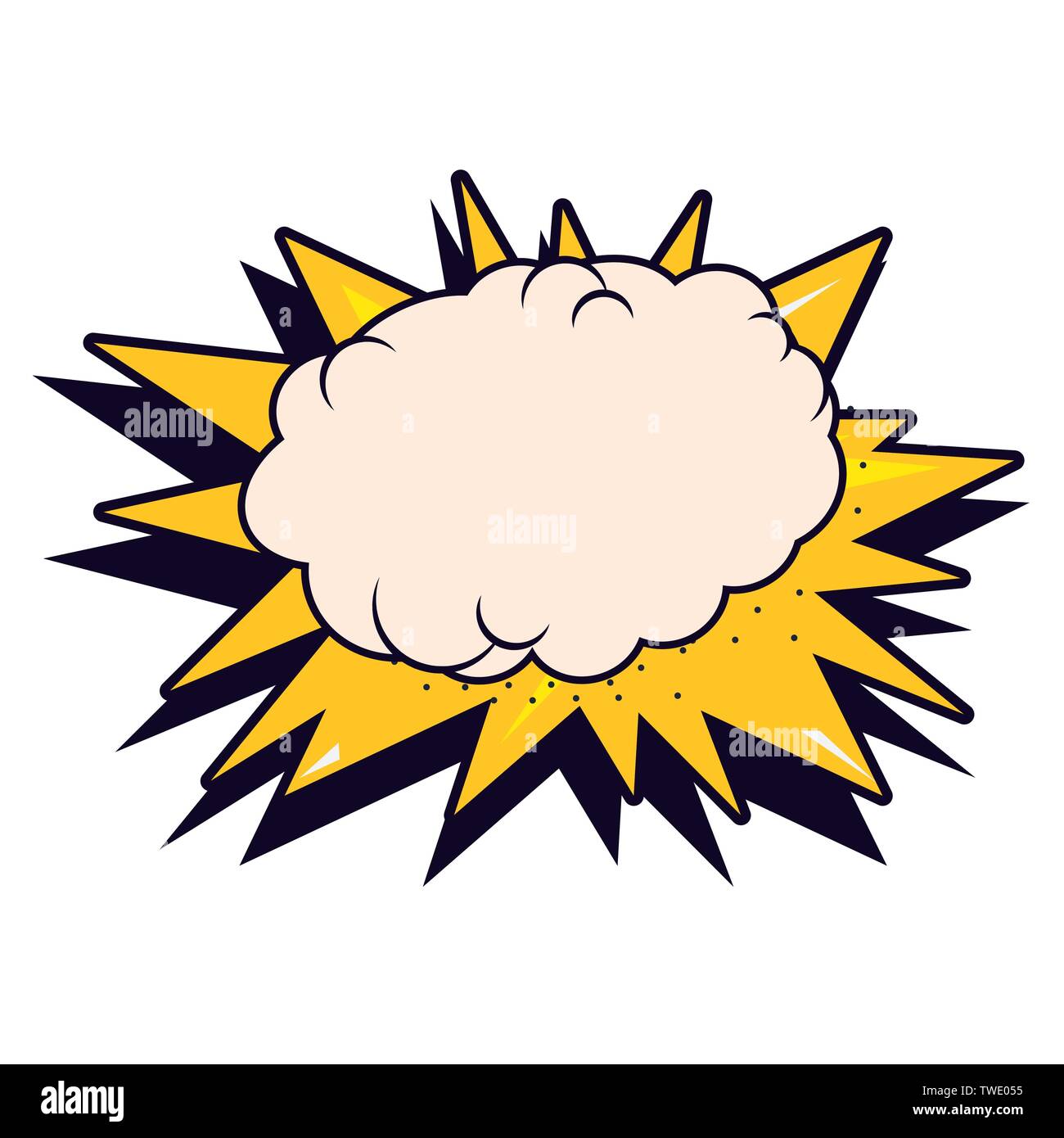 cloud explosion comic pop art retro vector illustration Stock Vector ...