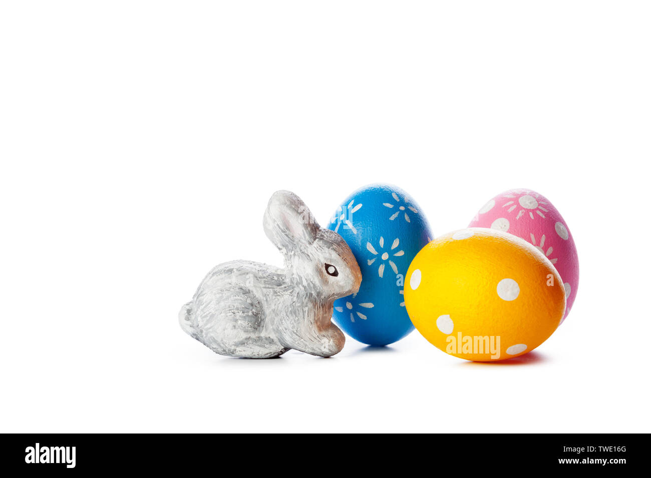 easter eggs isolated on white Stock Photo - Alamy