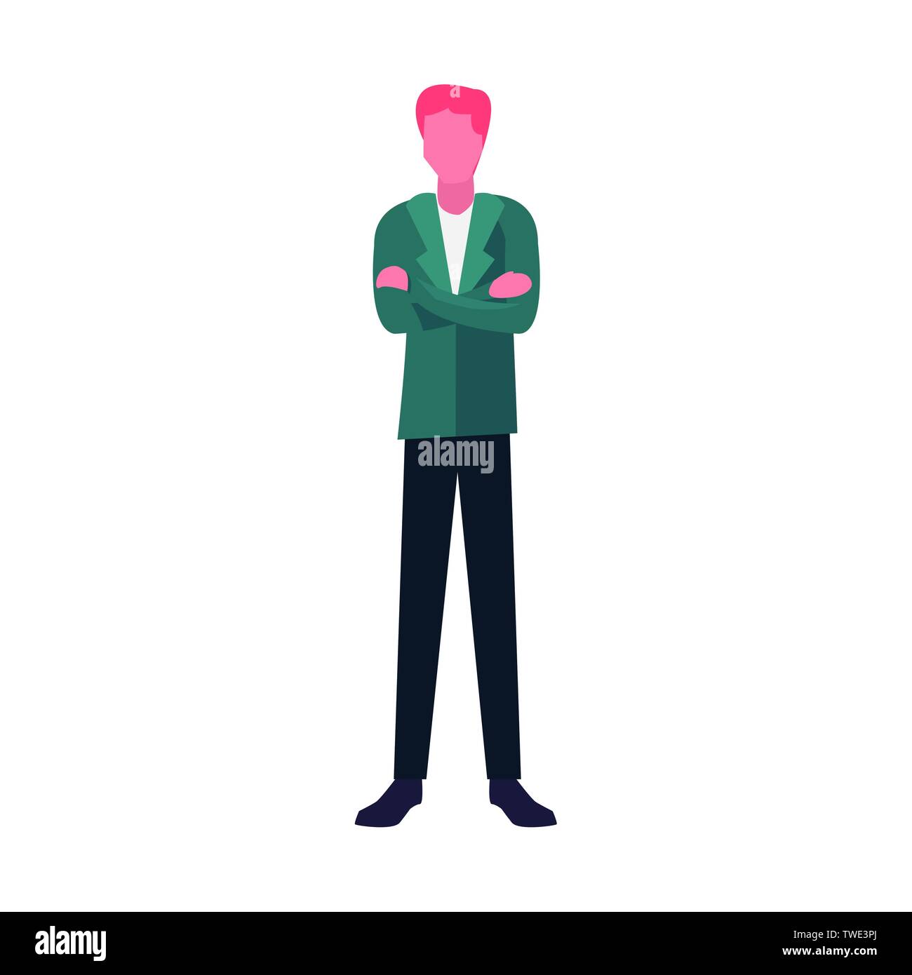 man character male casual clothes vector illustration Stock Vector ...