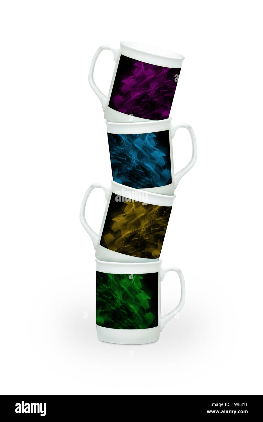 Stack of coffee cups Stock Photo Alamy