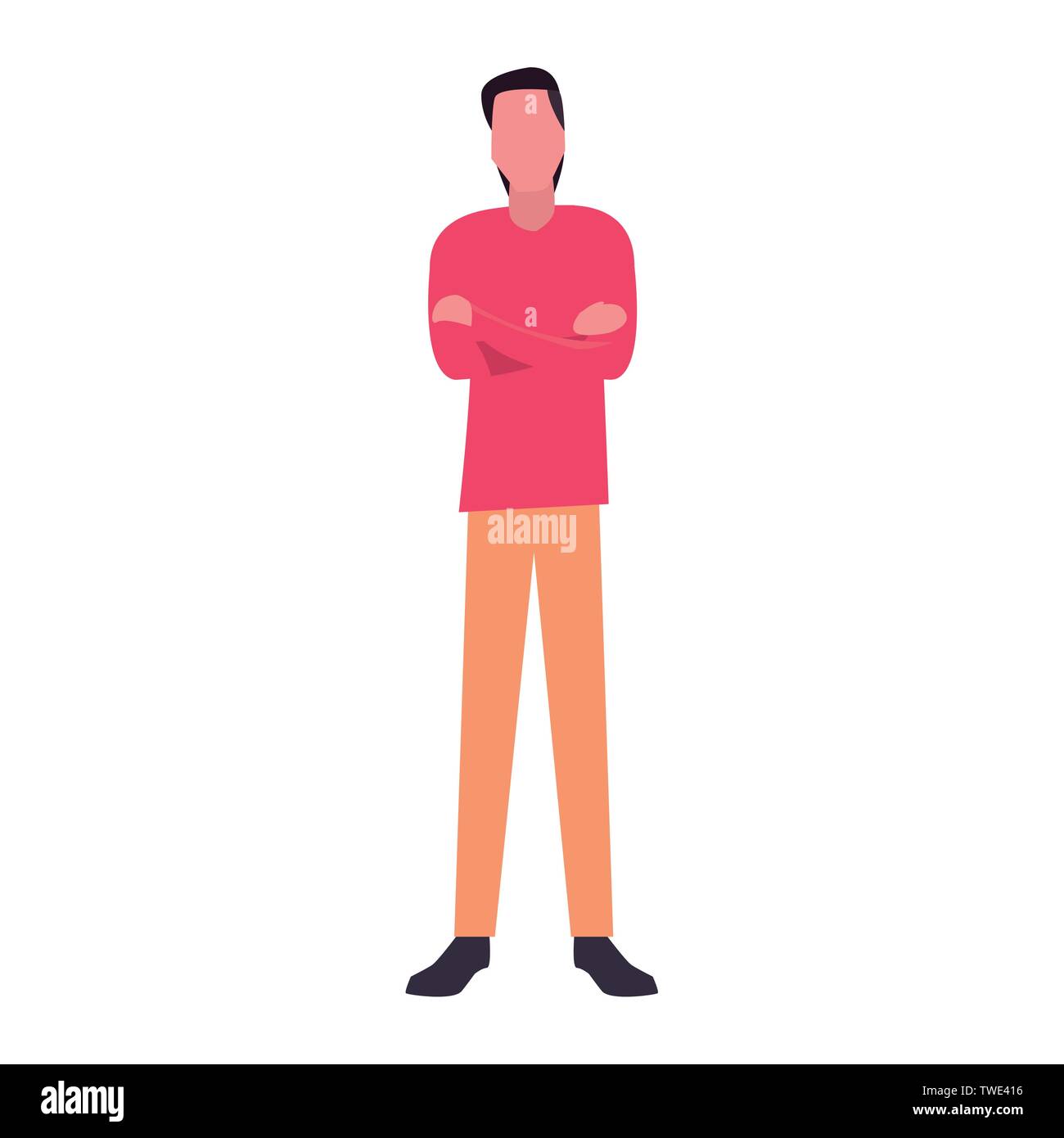 man character male casual clothes vector illustration Stock Vector ...