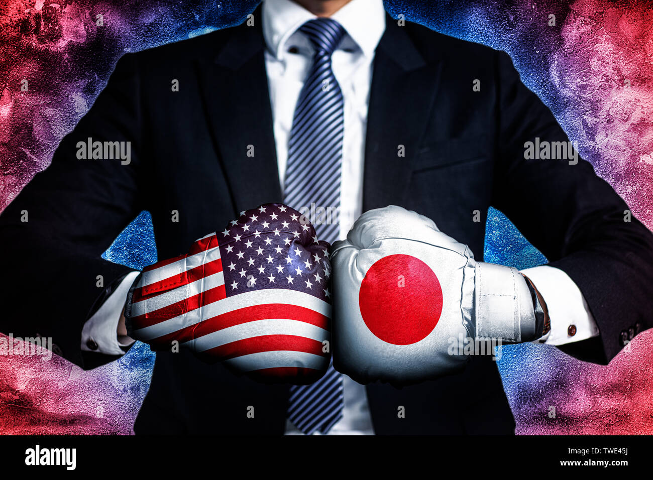 business Concept of trade war between USA and Japan Stock Photo - Alamy