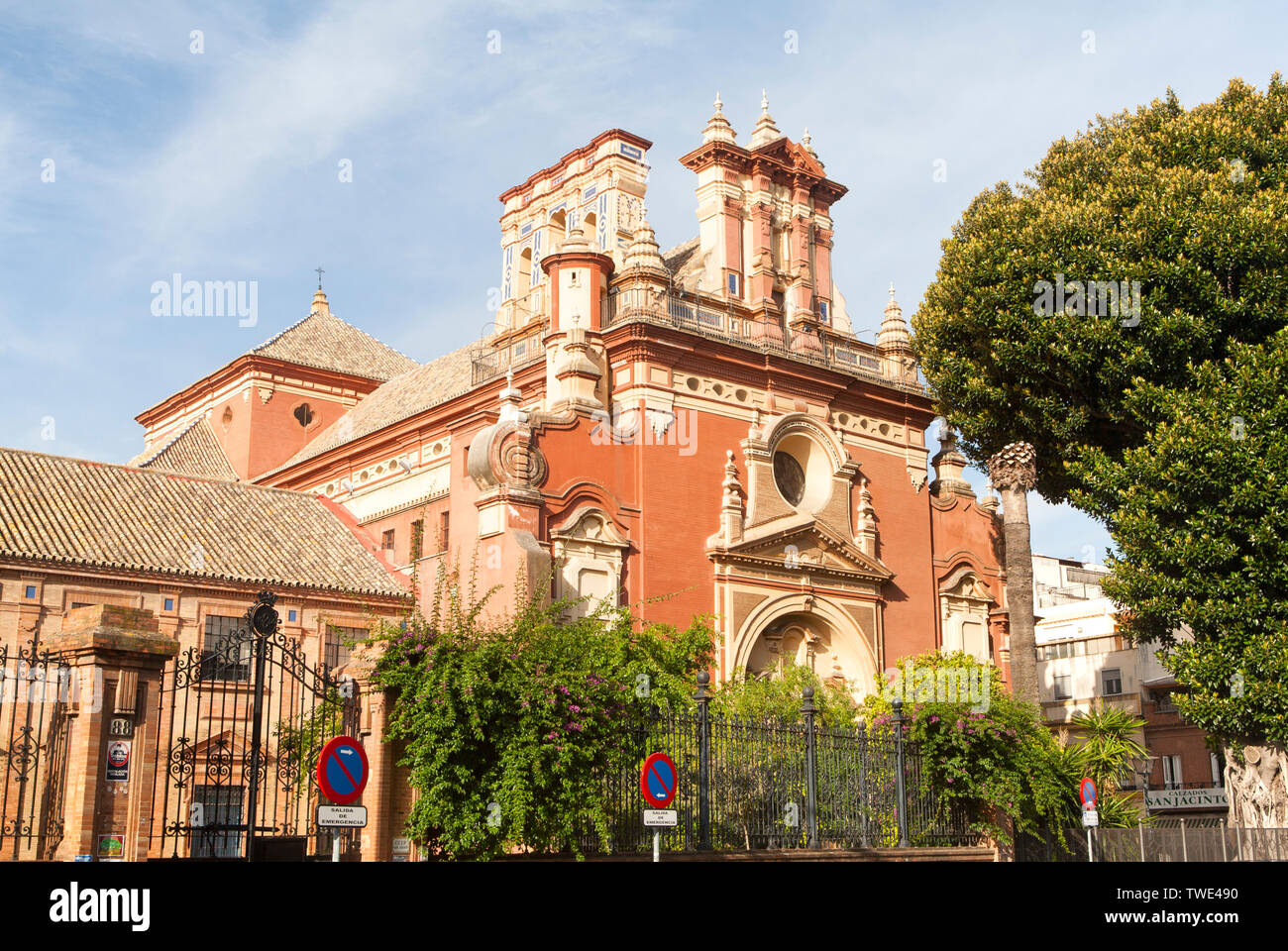 Eighteenth century church building of Iglesia de San Jacinto, Triana ...