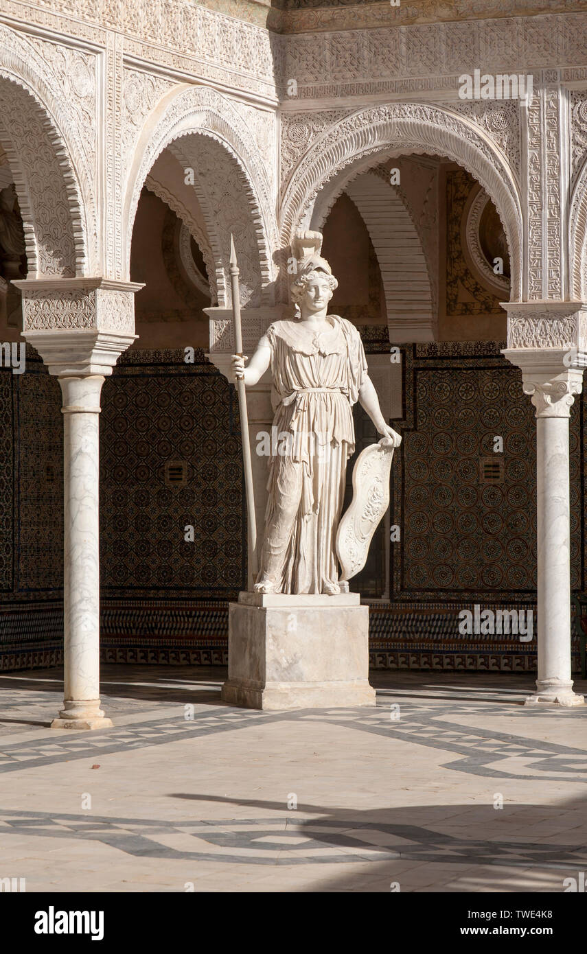 La Casa de Pilatos palace in Seville, Spain, home of Dukes of Medinaceli in Renaissance Italian and Mudéjar Spanish styles considered as the prototype Stock Photo