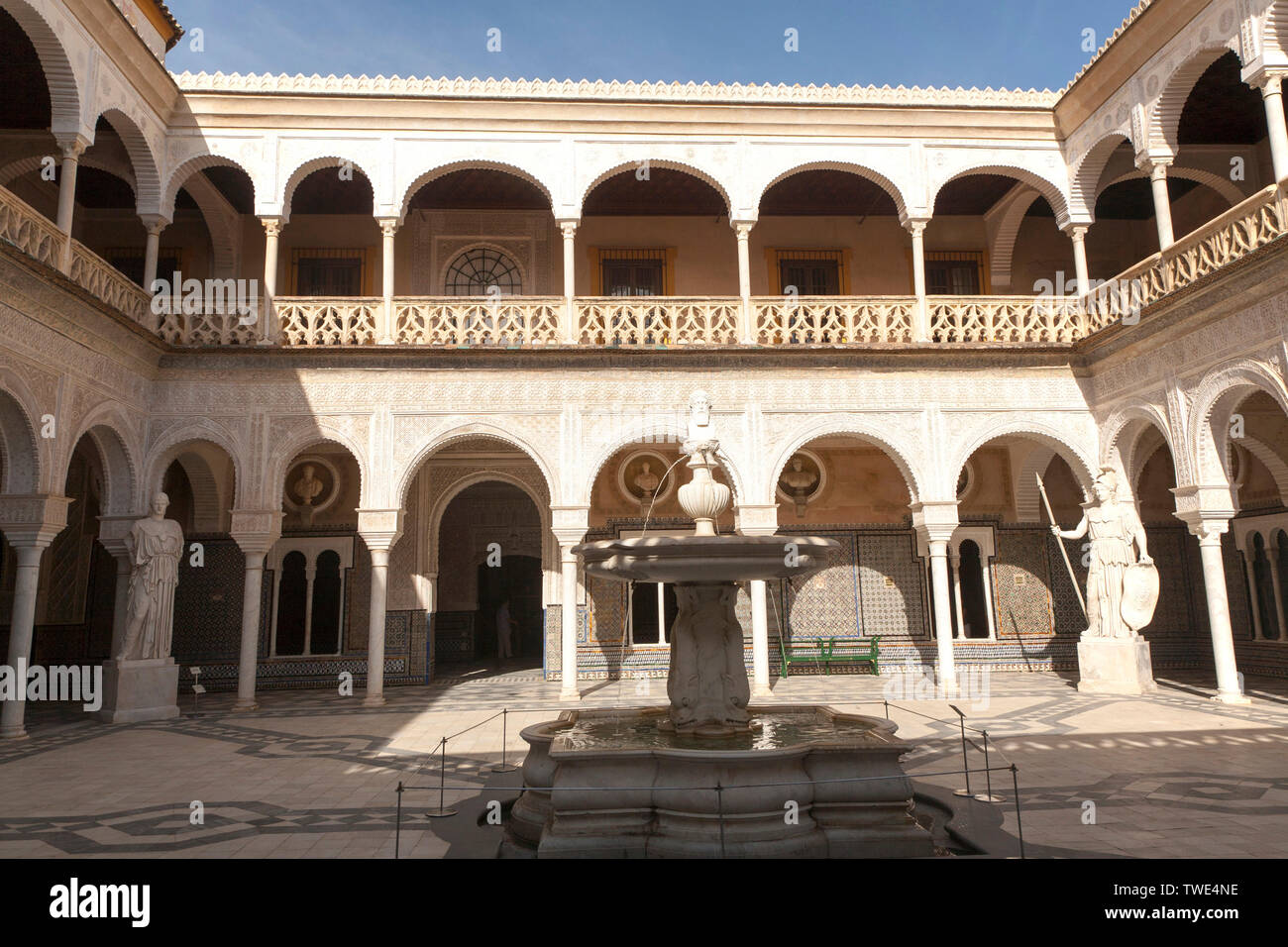 La Casa de Pilatos palace in Seville, Spain, home of Dukes of Medinaceli in Renaissance Italian and Mudéjar Spanish styles considered as the prototype Stock Photo