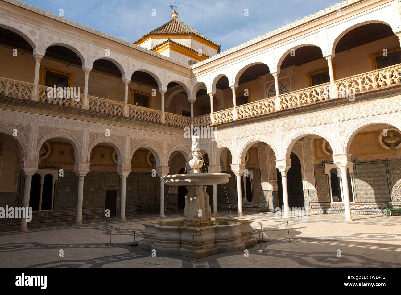 La Casa de Pilatos palace in Seville, Spain, home of Dukes of Medinaceli in Renaissance Italian and Mudéjar Spanish styles considered as the prototype Stock Photo