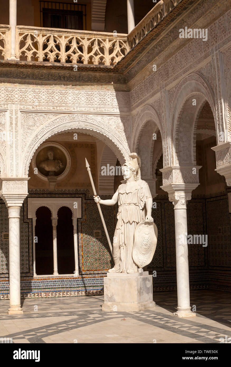 La Casa de Pilatos palace in Seville, Spain, home of Dukes of Medinaceli in Renaissance Italian and Mudéjar Spanish styles considered as the prototype Stock Photo