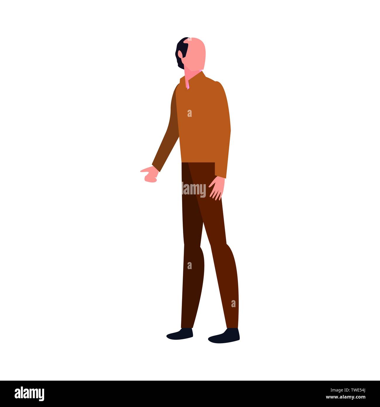 man character male casual clothes vector illustration Stock Vector ...