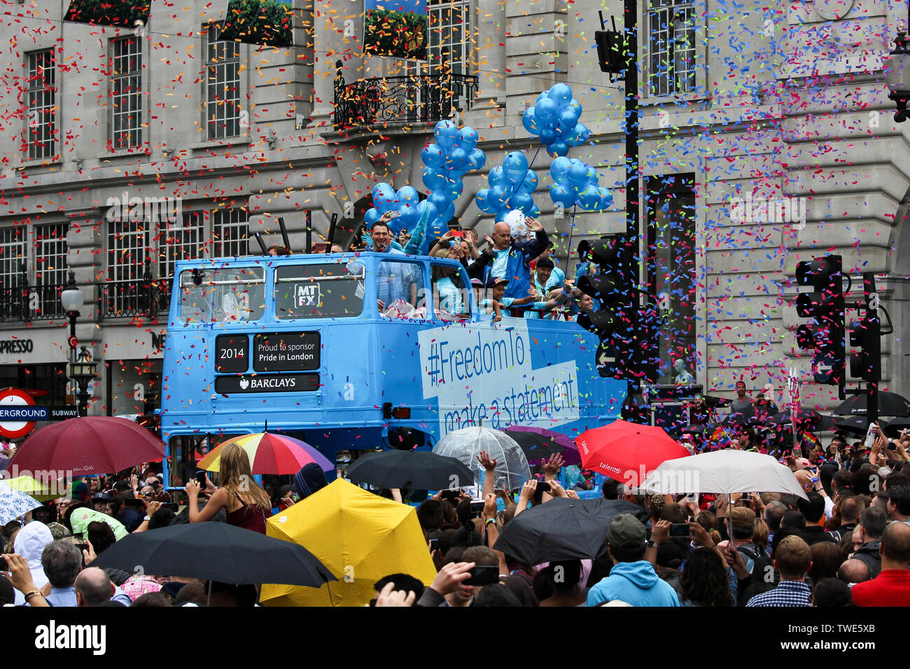 Pride in London Parade 2014 in London, England Stock Photo