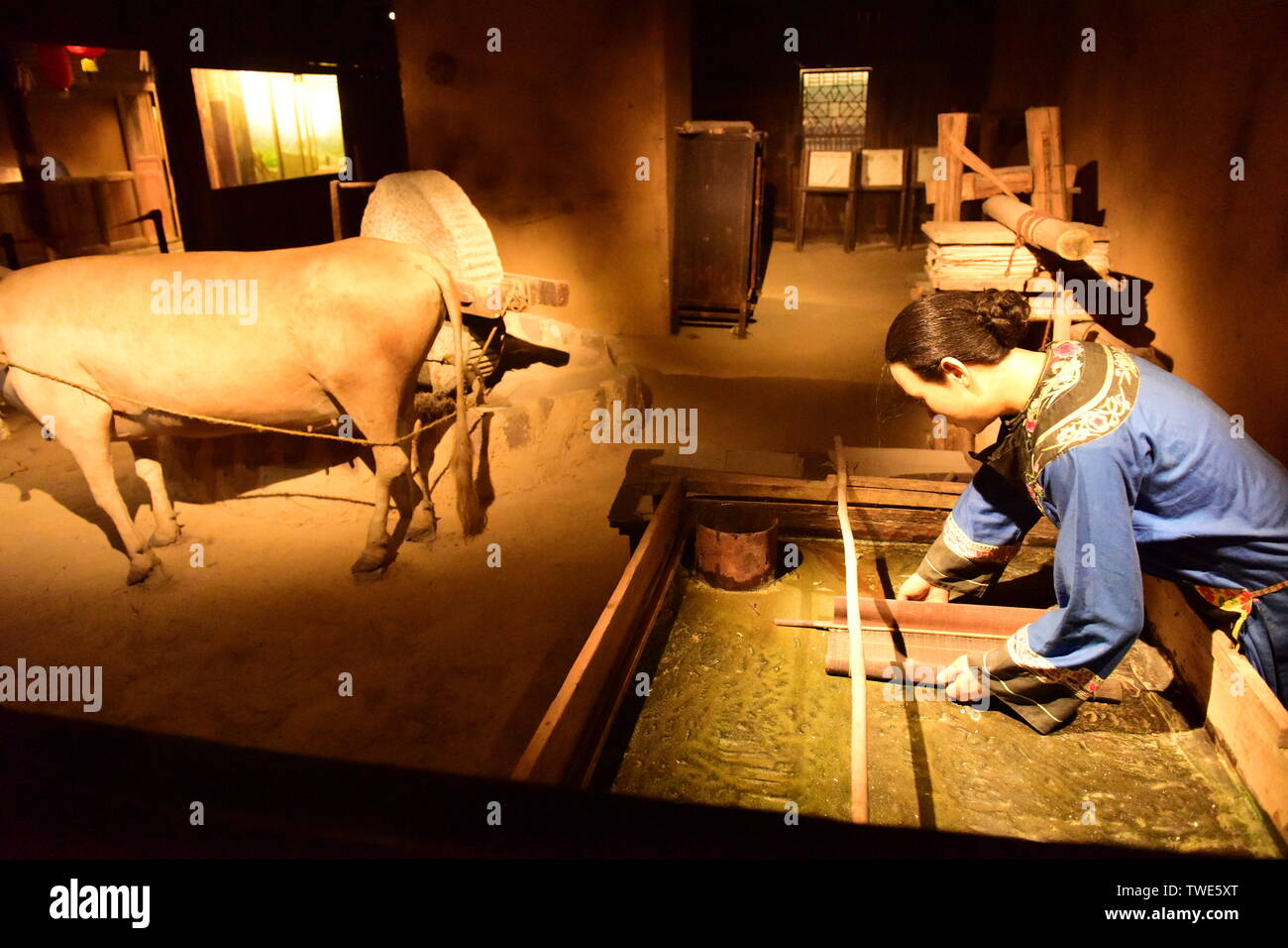 Ancient paper making Stock Photo Alamy