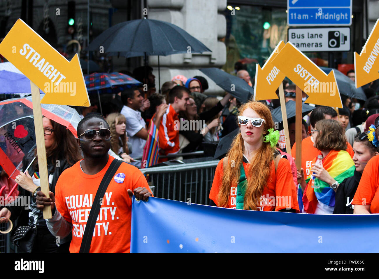 Pride in London Parade 2014 in London, England Stock Photo