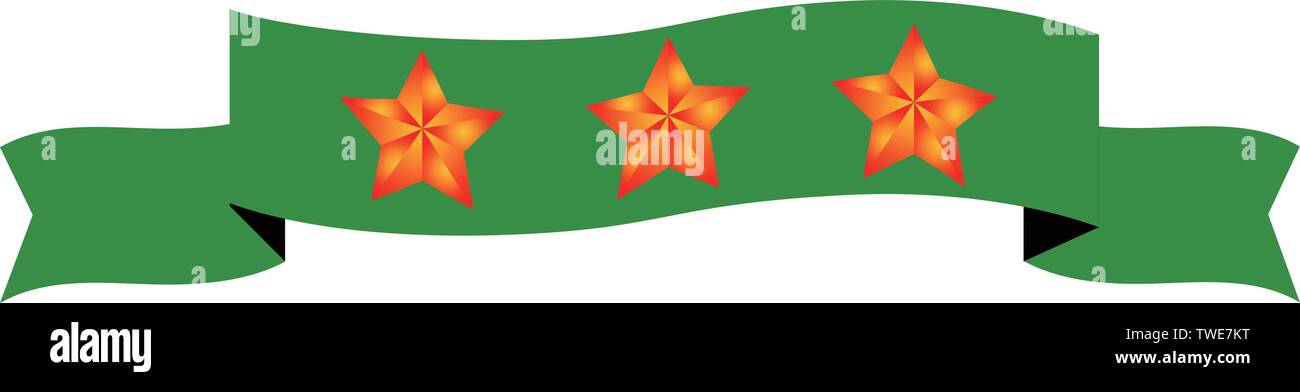 This is an illustration of a three star title ribbon Stock Vector Image ...