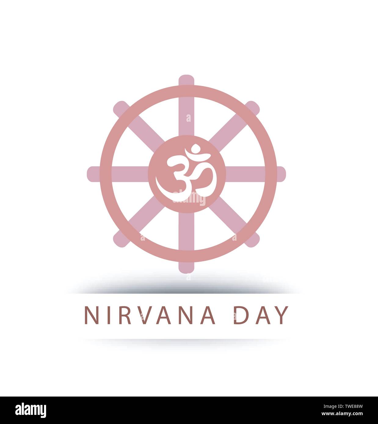 Buddhist celebration of Nirvana Day- A day which means Enlightenment after death, Enlightenment without remainder, Enlightenment without residue Stock Vector