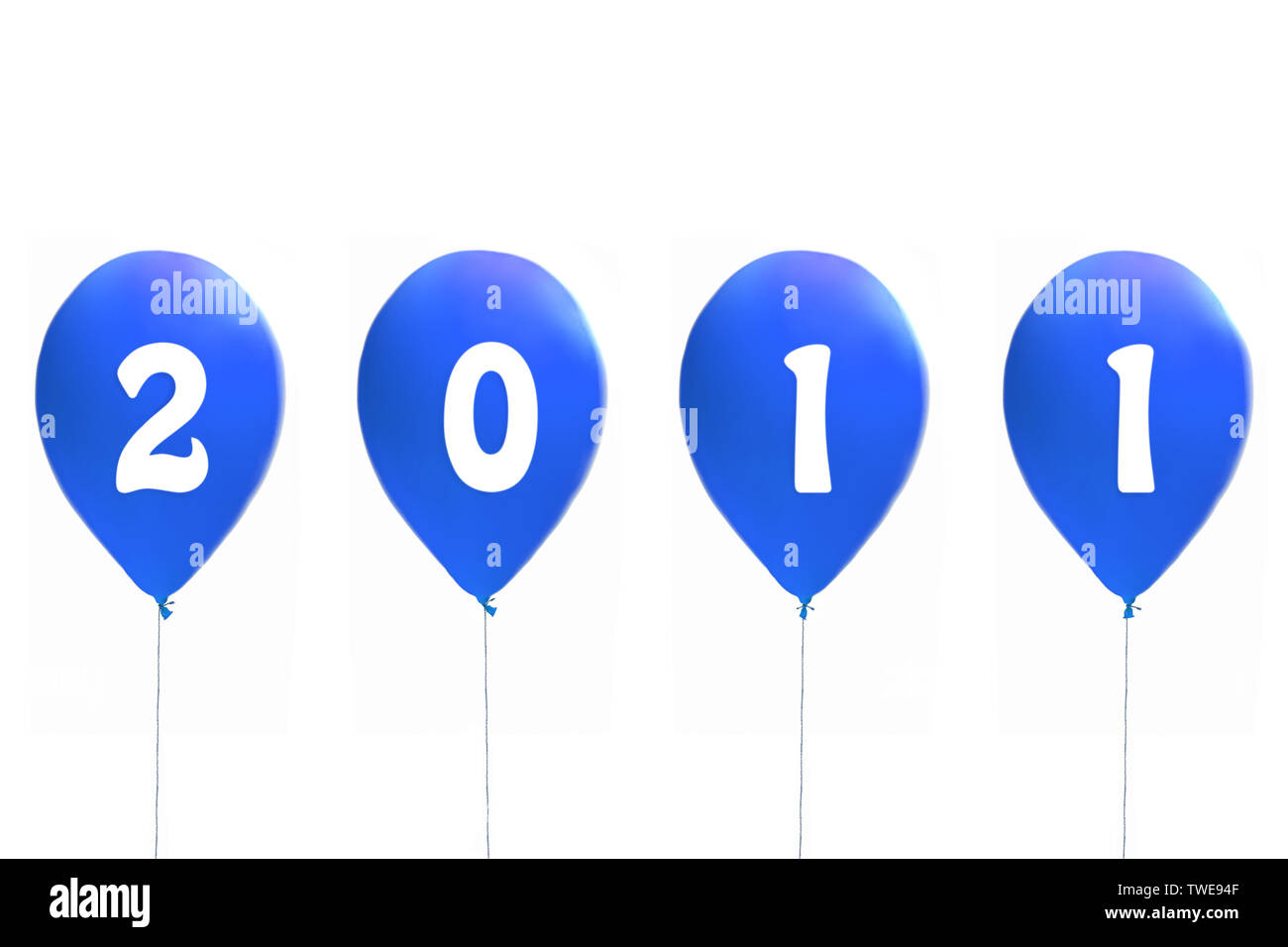 Balloons representing 2011 year Stock Photo