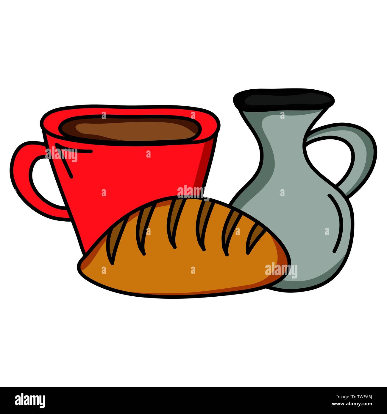 Coffee jar and cup illustration Stock Vector Image & Art - Alamy