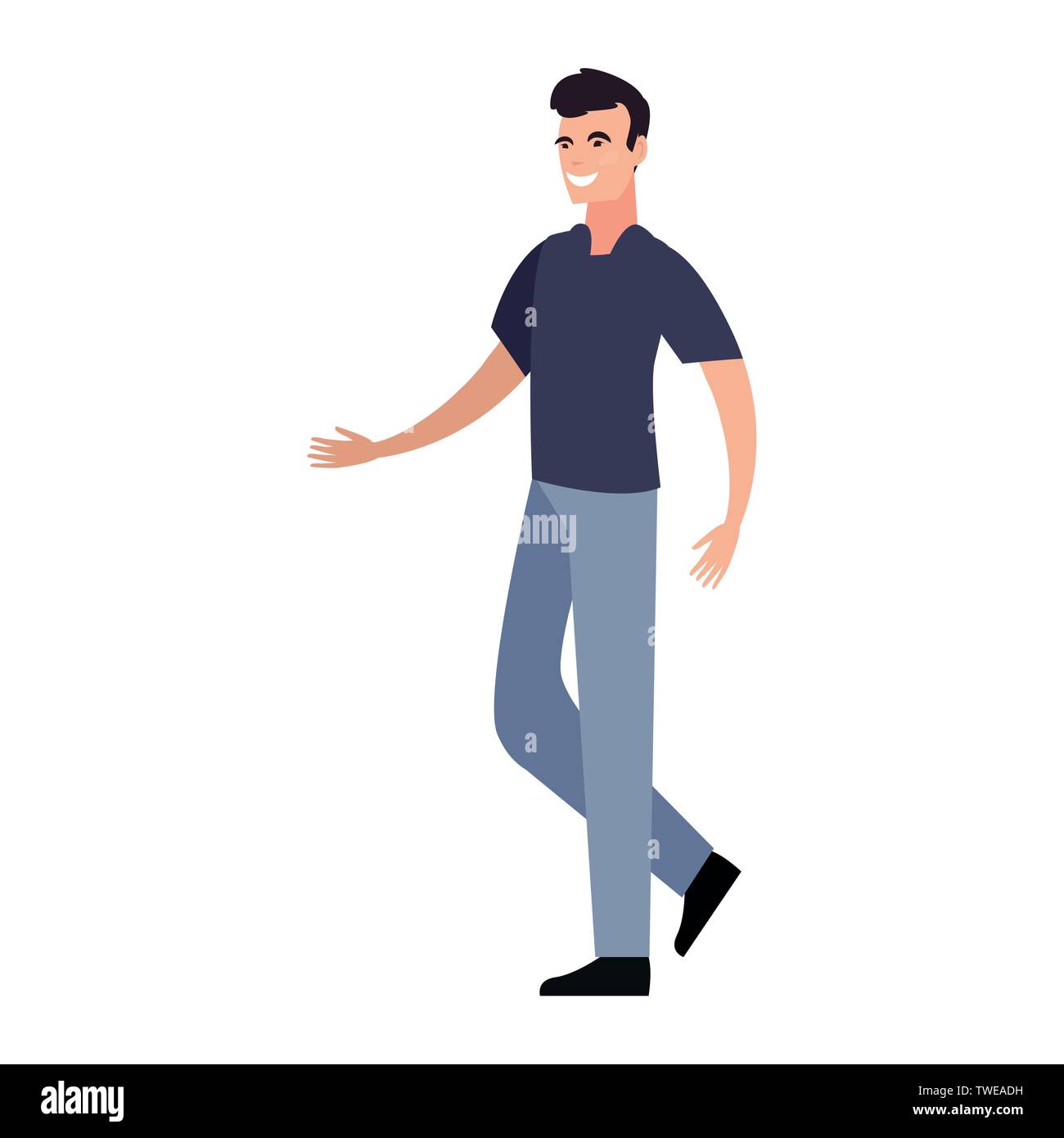 man character male casual clothes vector illustration Stock Vector ...