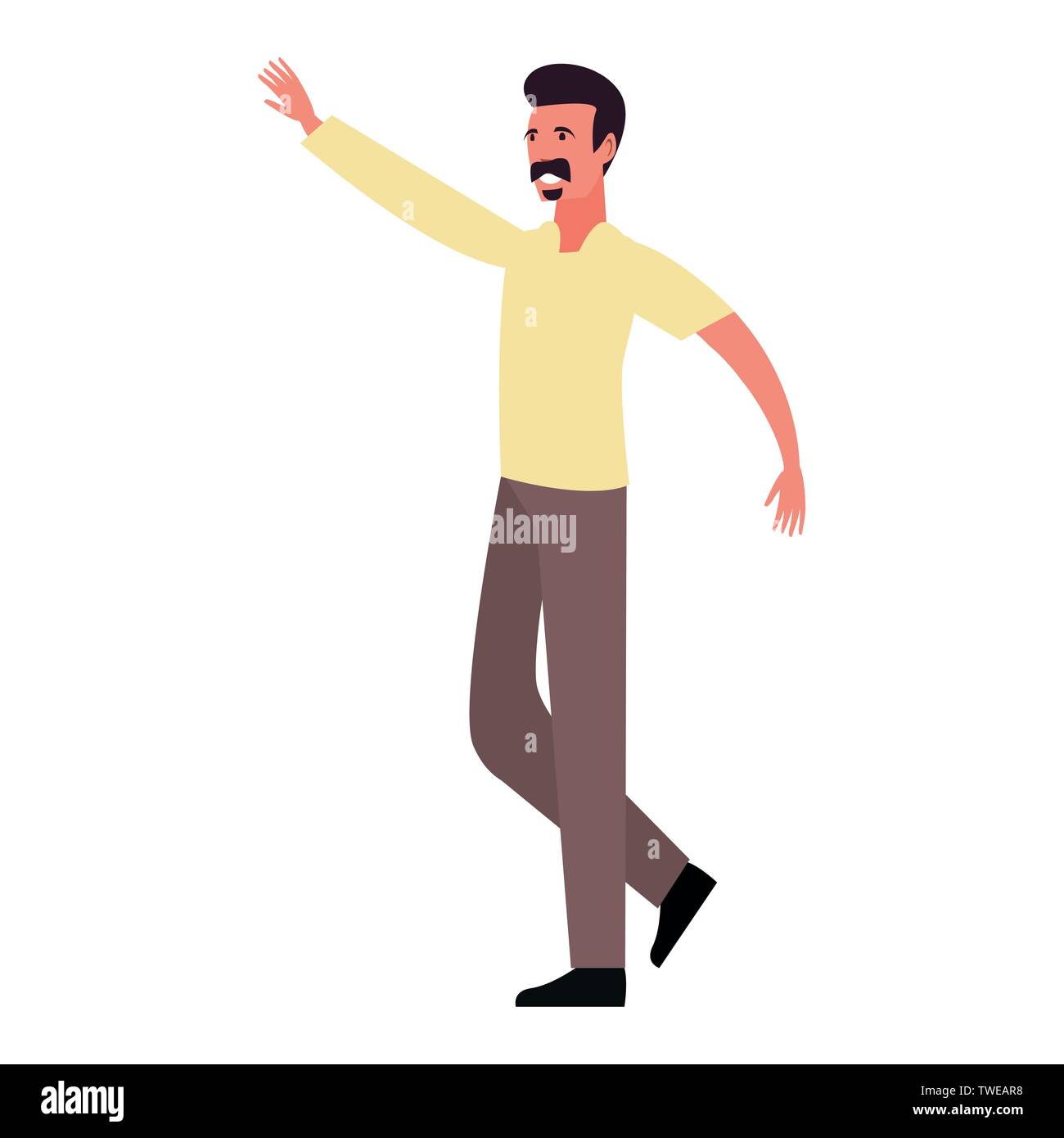 man character male casual clothes vector illustration Stock Vector ...